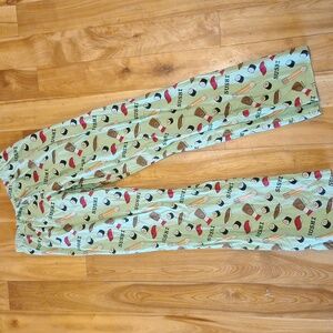Y2k David & Goliath Cotton Sushi Loungewear Pants Green Size Large
